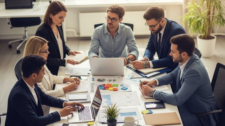 Illustrazione memphis contatto IA